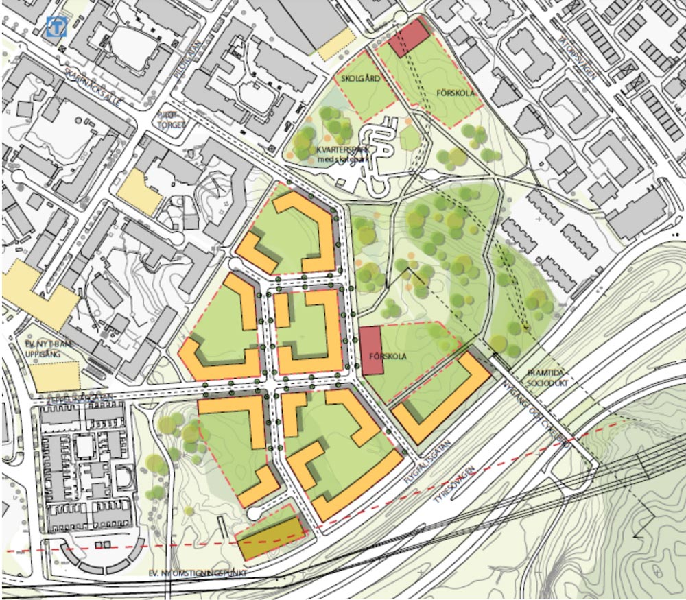 Karta över Skärgardsskogen.