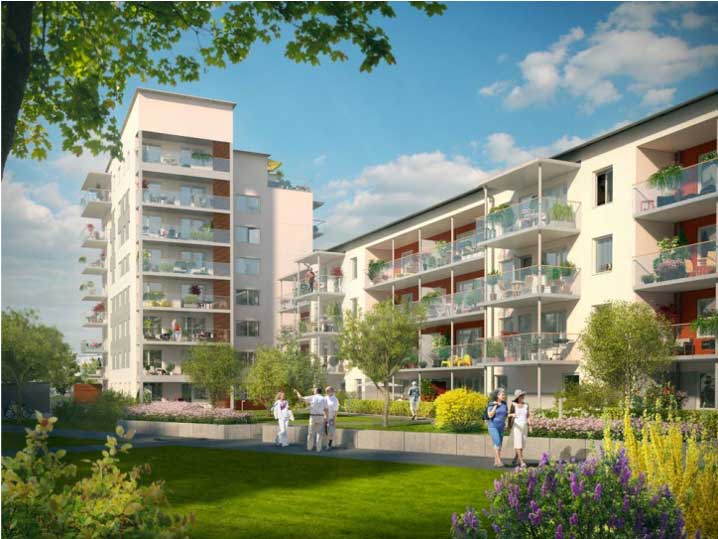 Planriktning över viksjö centrum.